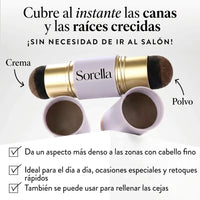 Crema y polvo para retocar raíces y cubrir cejas