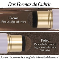 Crema y polvo para retocar raíces y cubrir cejas